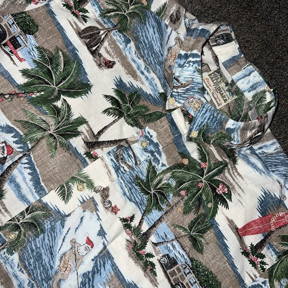 Limited Edition Mele Kalikimaka Reyn Spooner Christmas Button Down Shirt Men 2XL